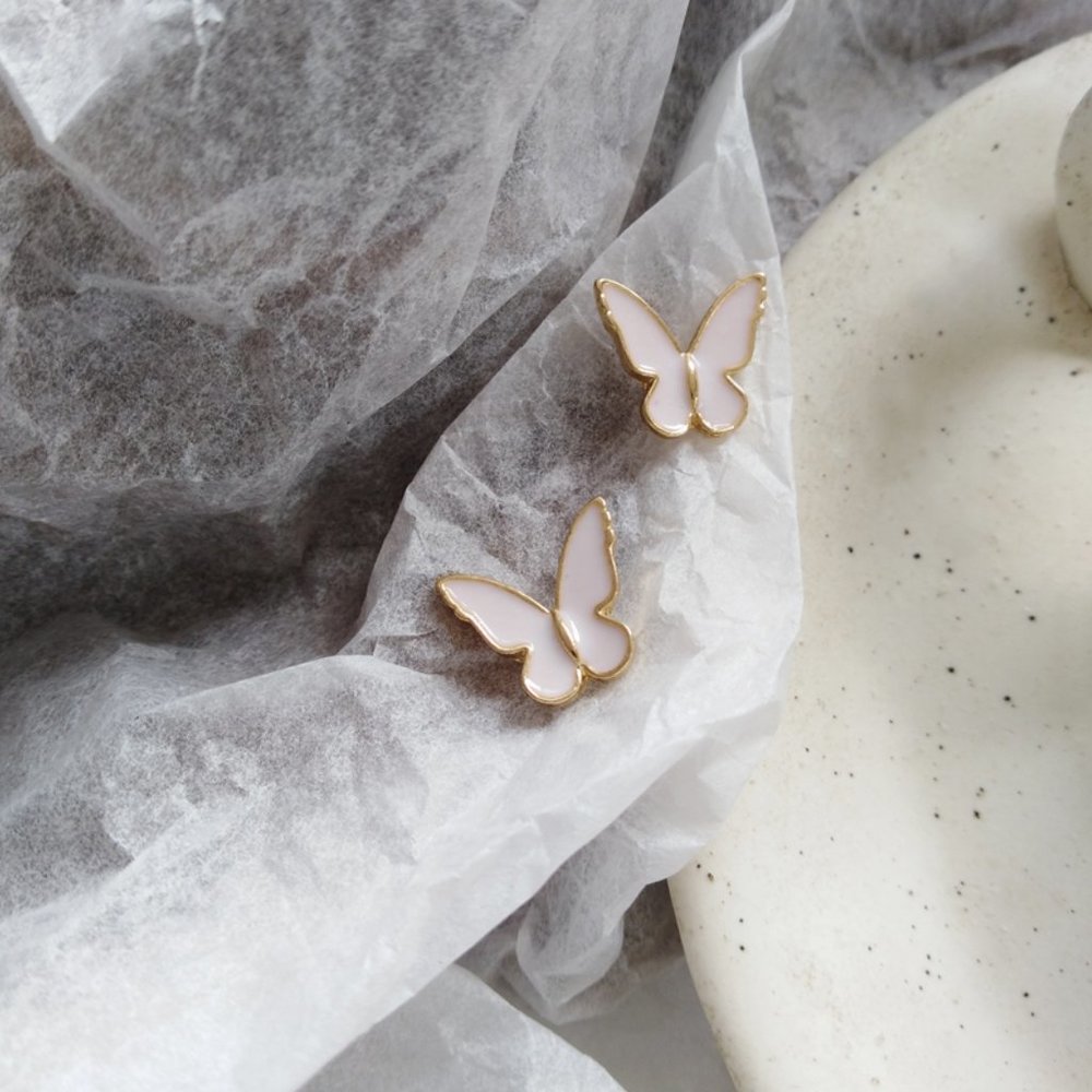 💙S925 Sterling Silver Butterfly Earrings - Picture 2 of 11